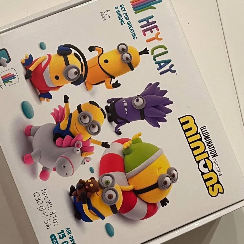 HEY CLAY Despicable Me Minions Air Dry Modeling Clay Set 15 Cans  & Tools 💗 NEW